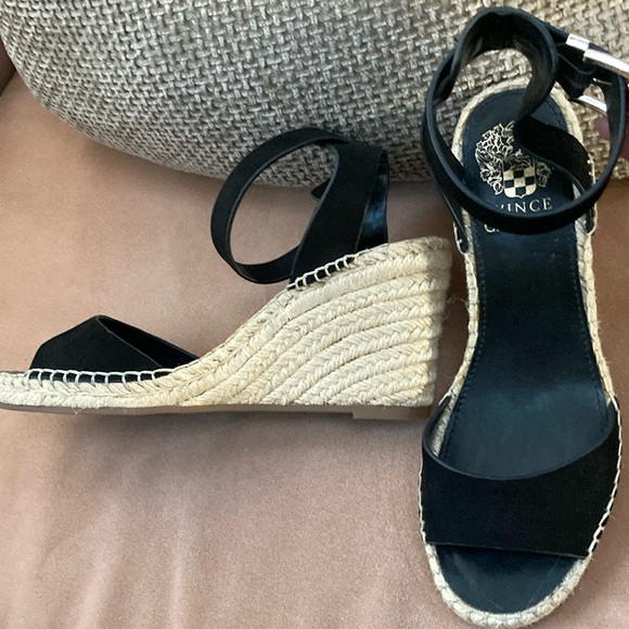 Vince Camuto Shoes - Vince Camuto espidrelles sandals leather &  weave wedge new ! Size 6.5